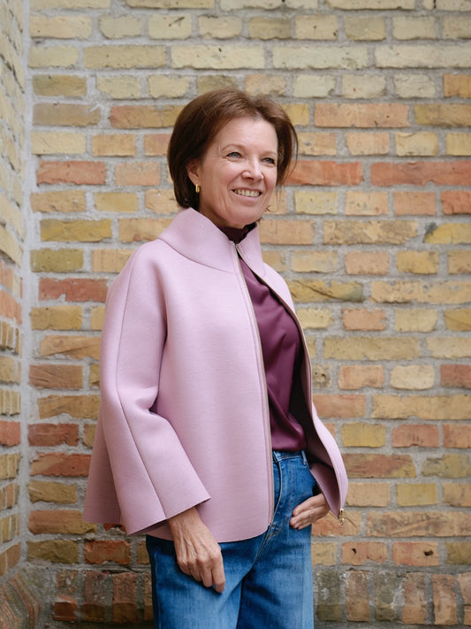 Rinascimento - vest met rits rosa malva
