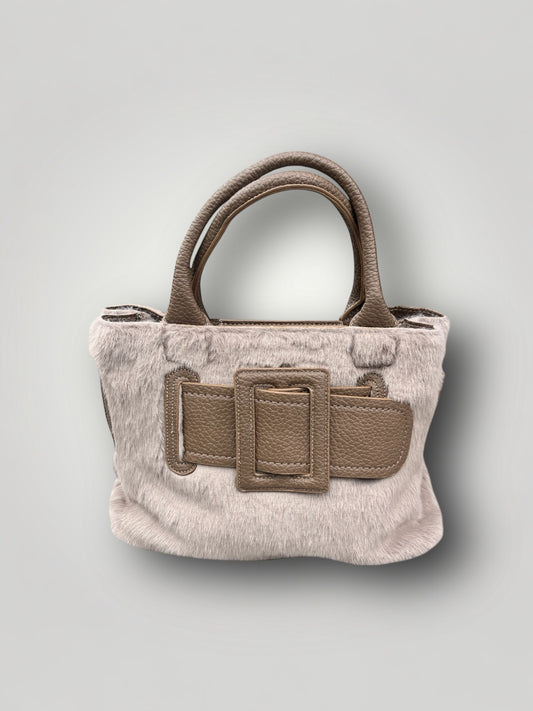 Handtas beige bont