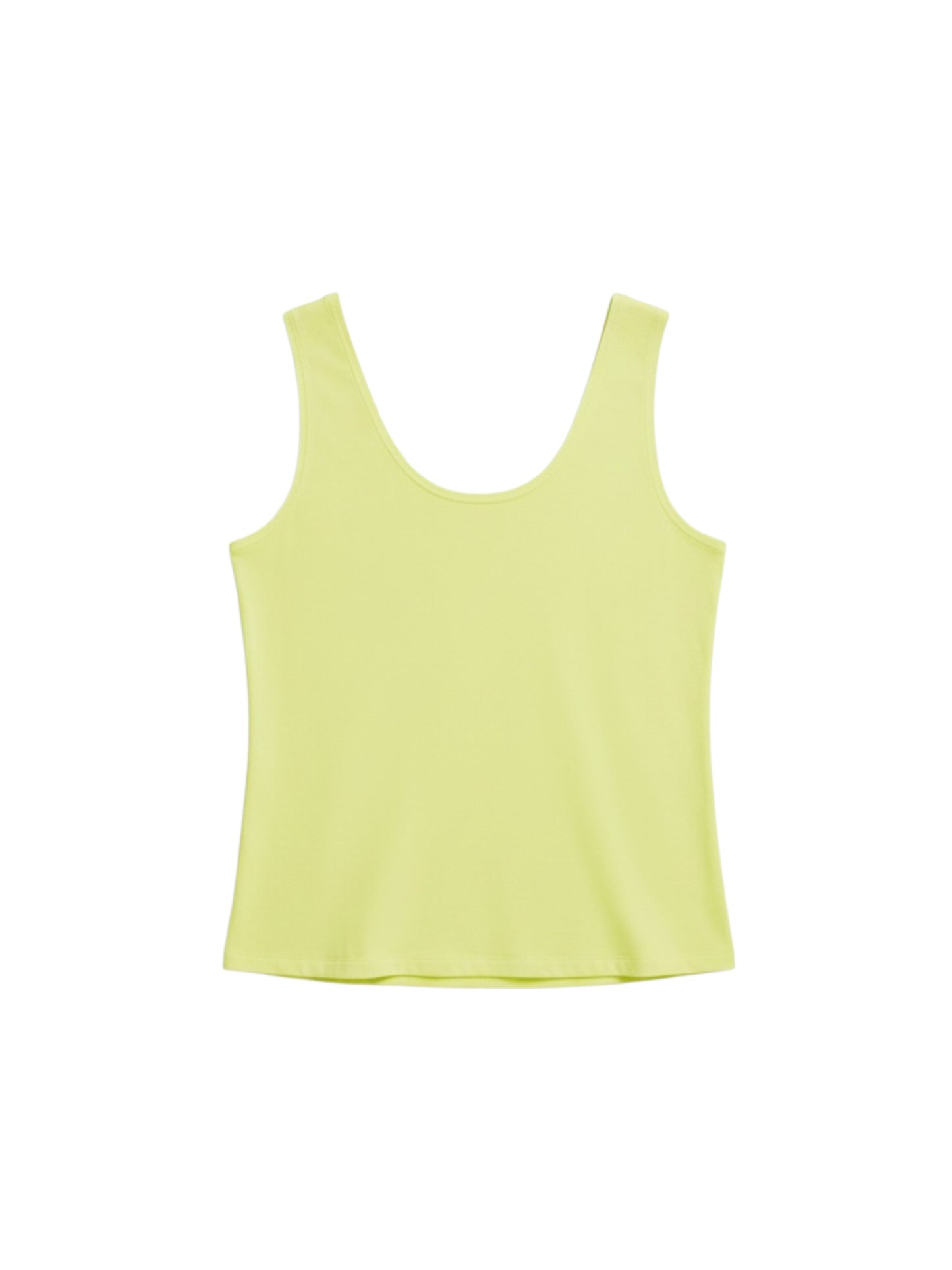 Catnoir - Top met ronde hals van luxe viscose jersey | lichtgeel