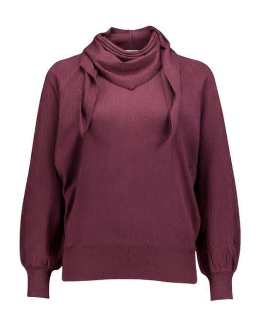 Reyhan trui met sjaal bordeaux Senso