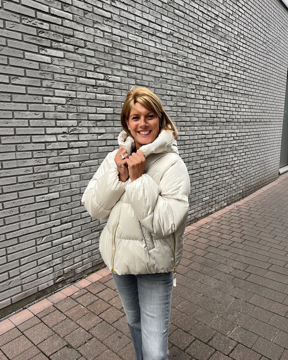 Beaumont Marian Jacket dames – kort pufferjasje ecru