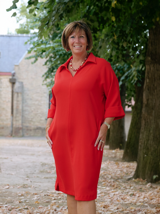 Xandres - rode jurk KENANO