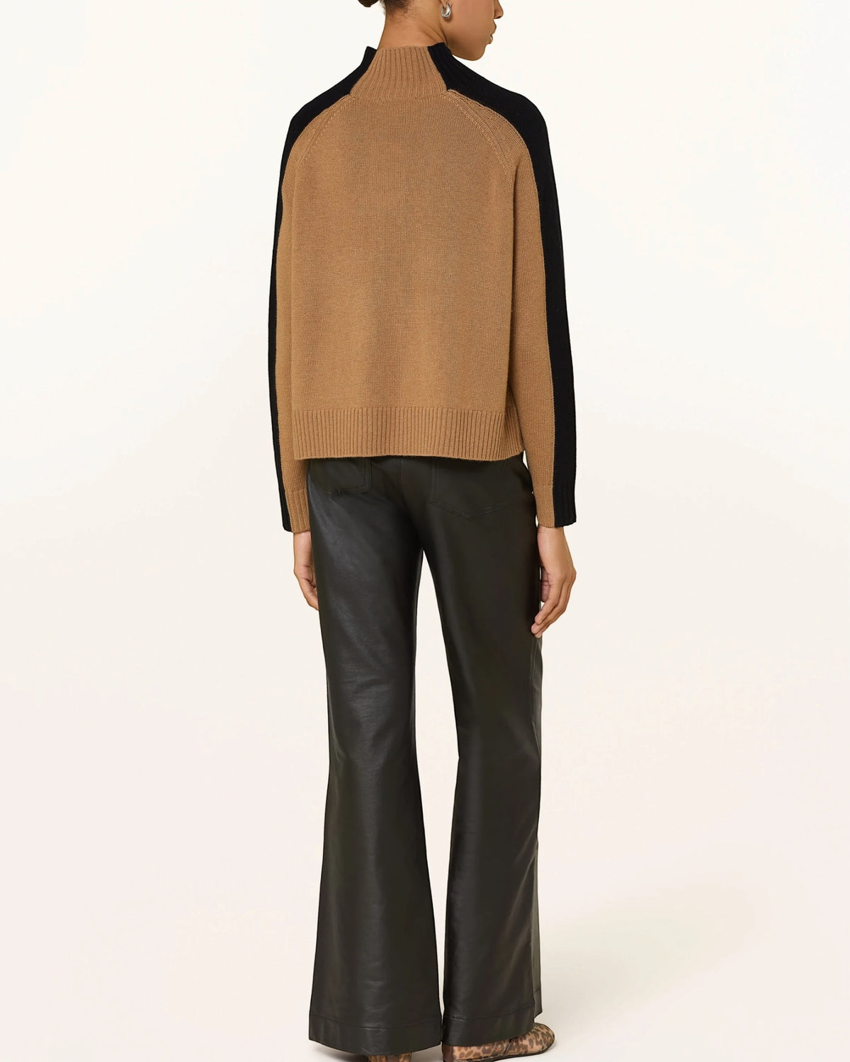 Catnoir trui camel met donkerblauw