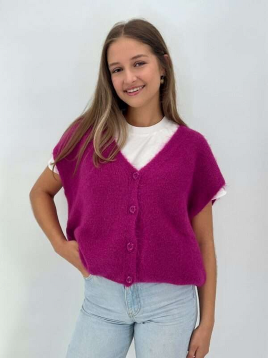 Mouwloze gilet FELIZ wild orchid - Bonita Avenue