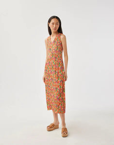 Mouwloos kleedje  SUNNY met kleurrijke bloemenprint - Leo&ugo (OER867)