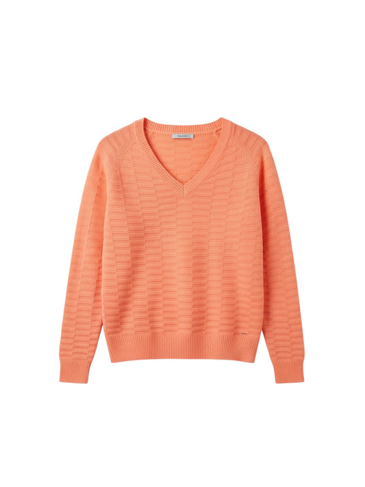 Blue Bay - oranje pull v-hals OPAL