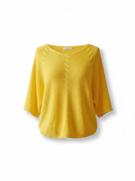 Oui - gele pull ronde hals (97252)
