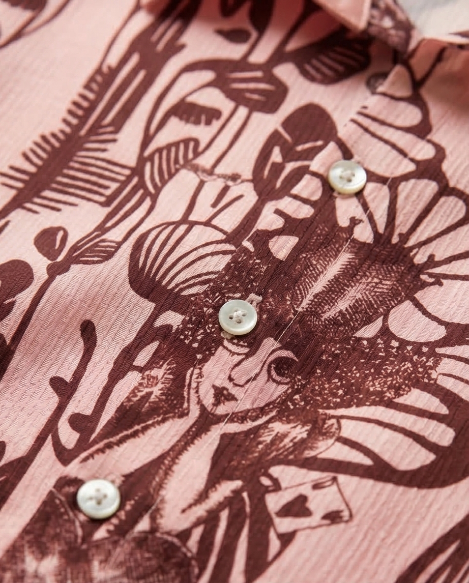 Farah - roze bloes wonderland print