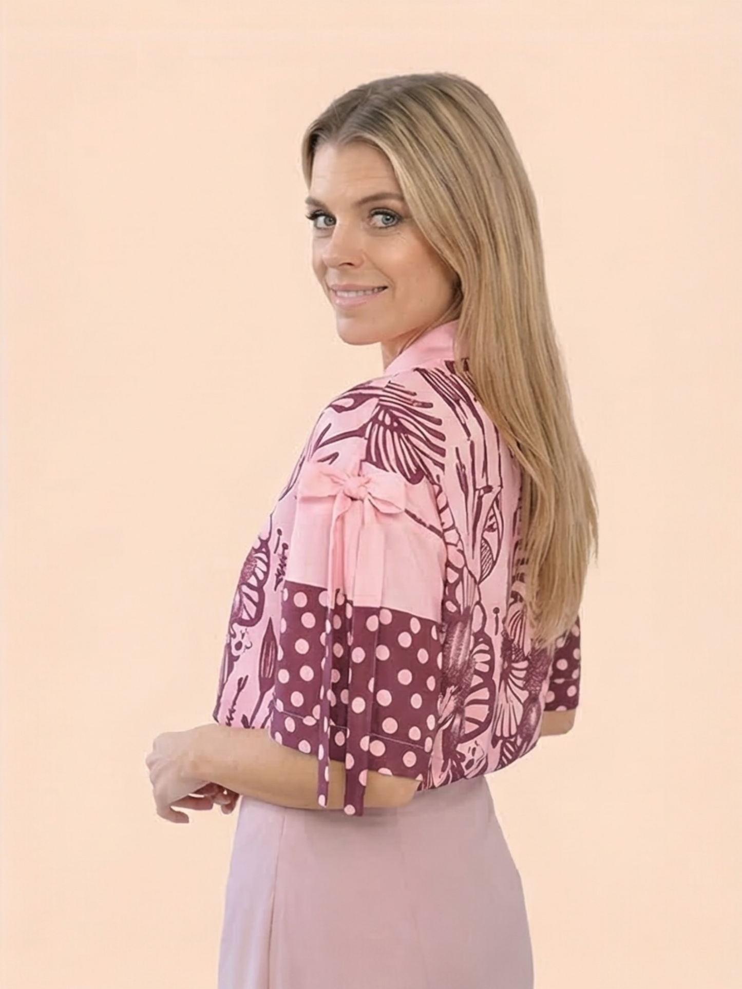 Farah - roze bloes wonderland print