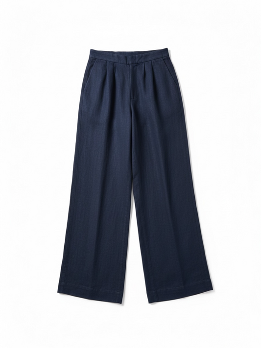 Lalotti - linnen broek GINETTE navy