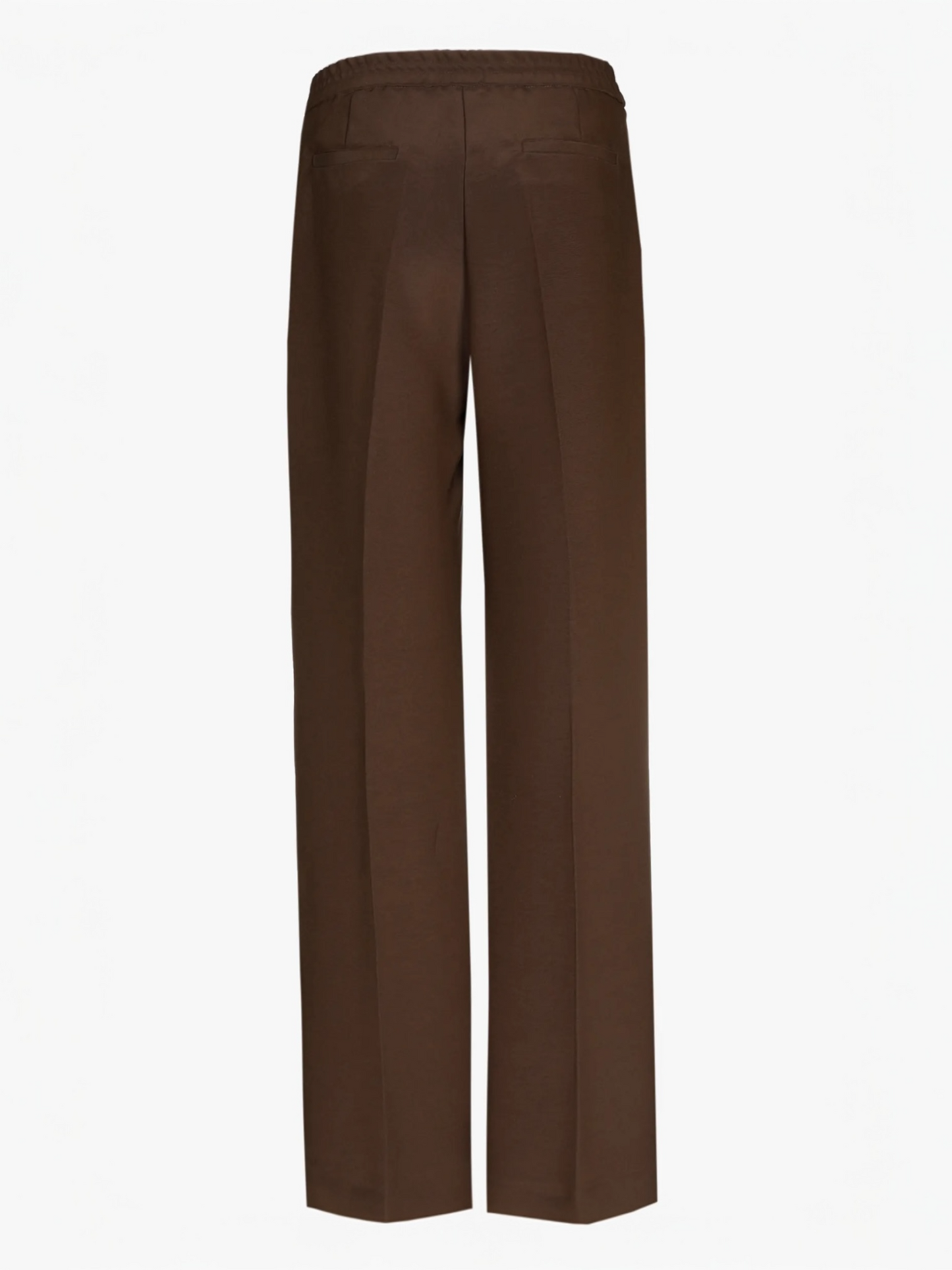 Xandres - geklede bruine broek PHOCUS met wijde pijpen