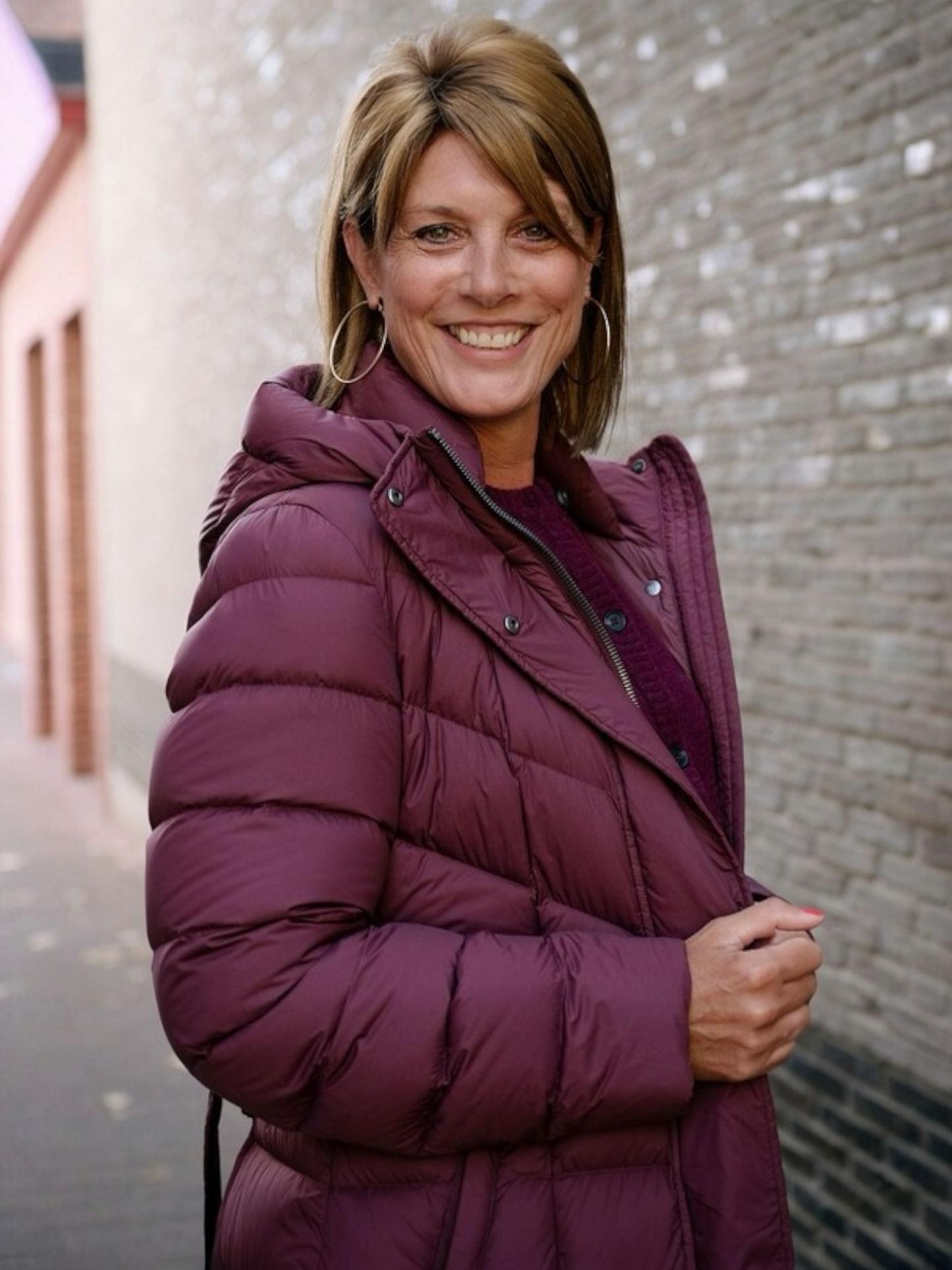 Beaumont - Valentina Long Coat burgundi
