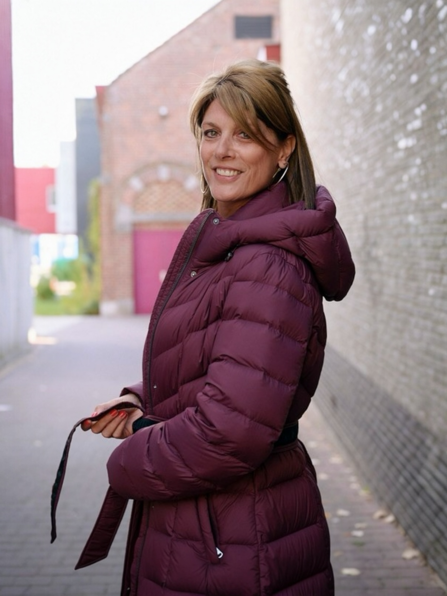 Beaumont - Valentina Long Coat burgundi