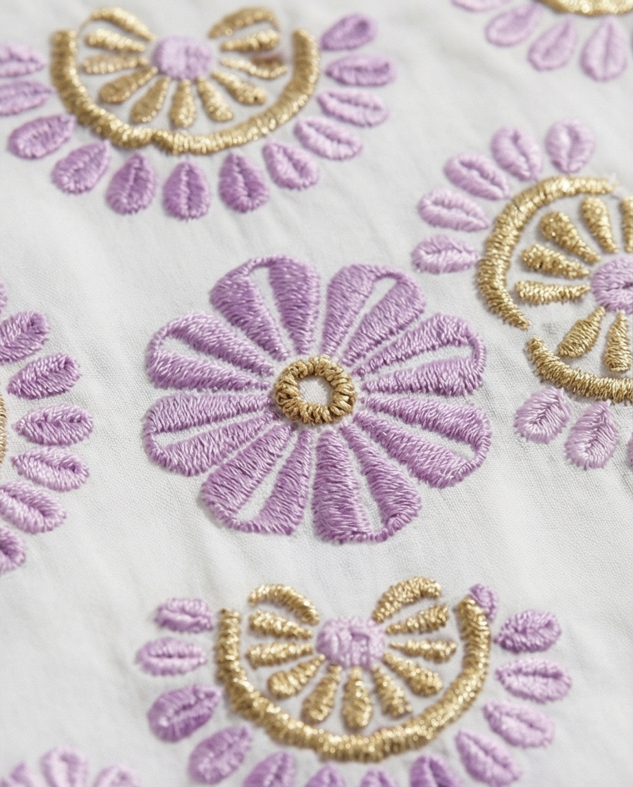 Senso - Jennah bloes broderie wit/lilla (S2348)