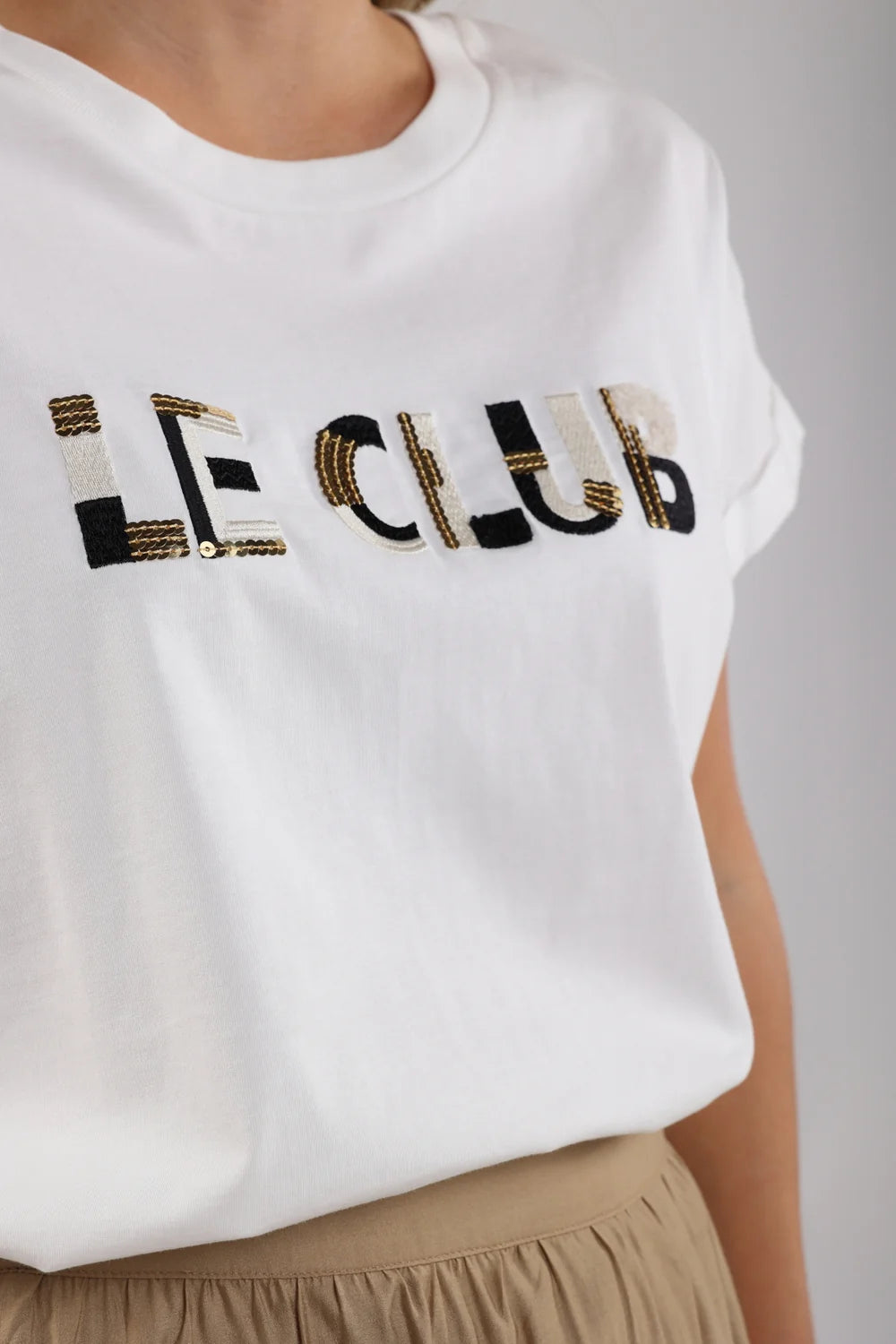 T-shirt FEMKE off white / black - Nukus