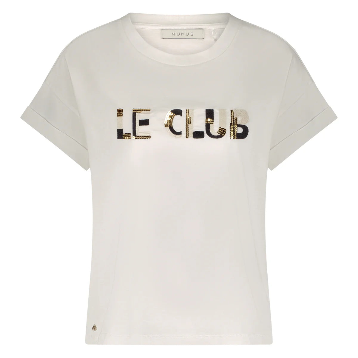 T-shirt FEMKE off white / black - Nukus
