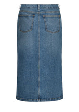 Afbeelding in Gallery-weergave laden, Blauwe lange jeansrok met split OLIA van Sisterspoint
