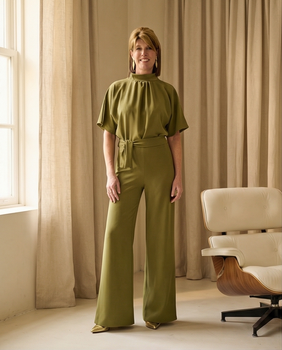 Sisterspoint - jumpsuit GIRL.JU - olijfgroen