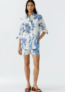 Katoenen bloes met bloemenprint (92934) - Oui