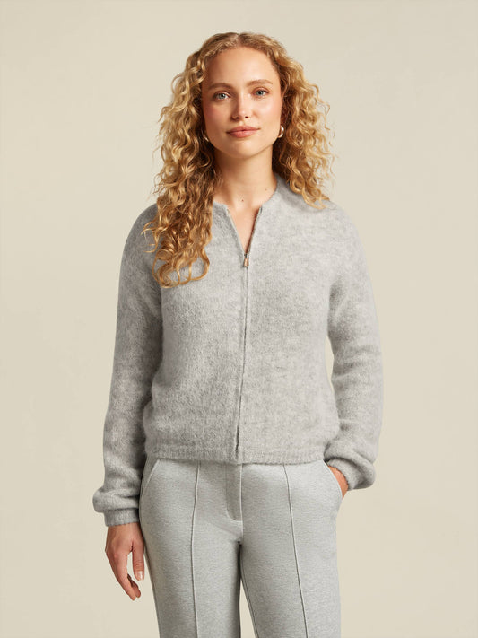 Beaumont - Raquel gilet grijs met rits