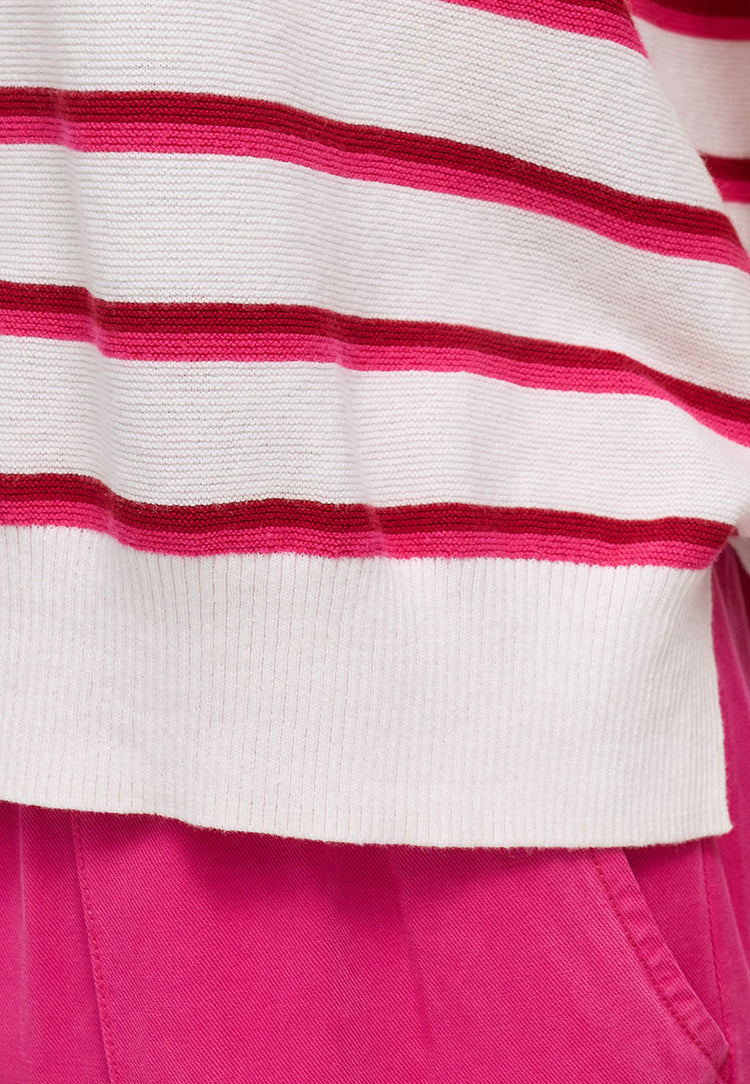 Catnoir - pull wit/roze gestreept