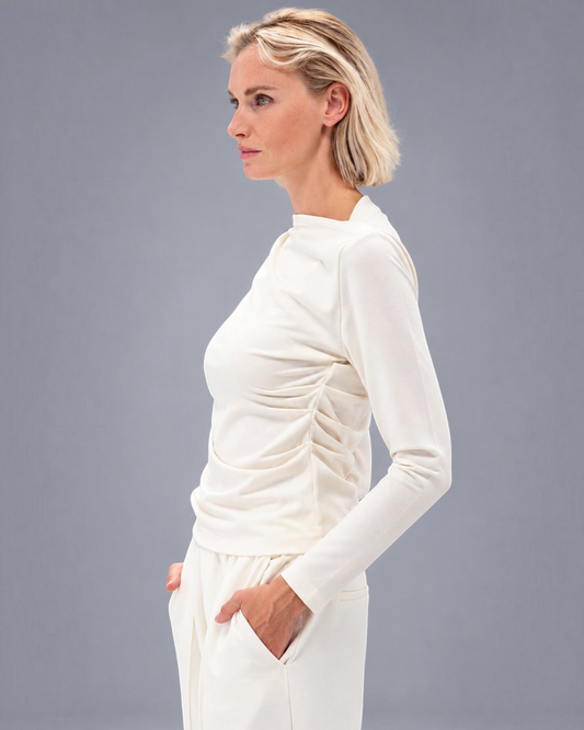 Asymmetrische top You’re My Lobster ecru