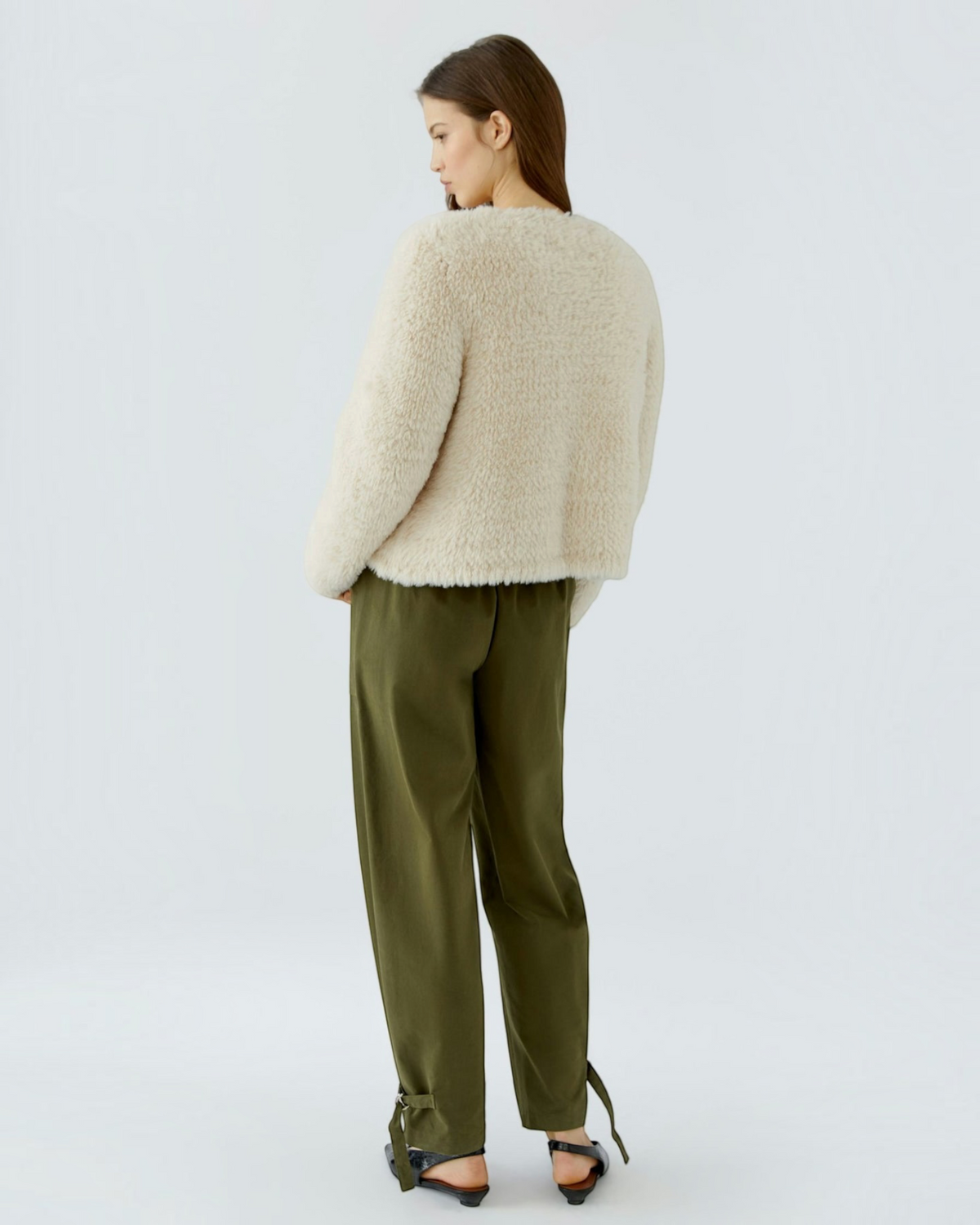 Oui damesjas beige in zachte breikwaliteit – kort model