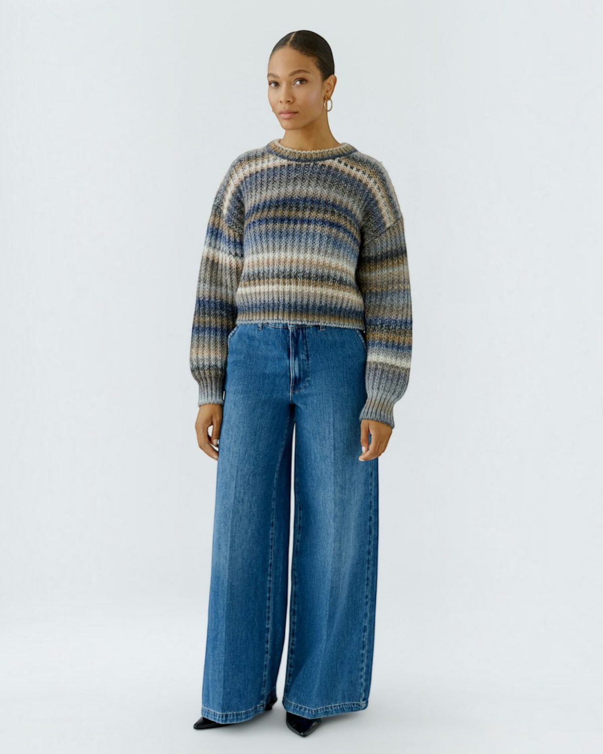Oui wide leg jeans bright blue denim – damesjeans