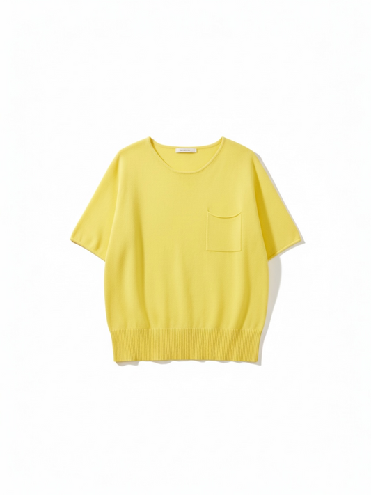 Oui - pull geel korte mouwen (97242)