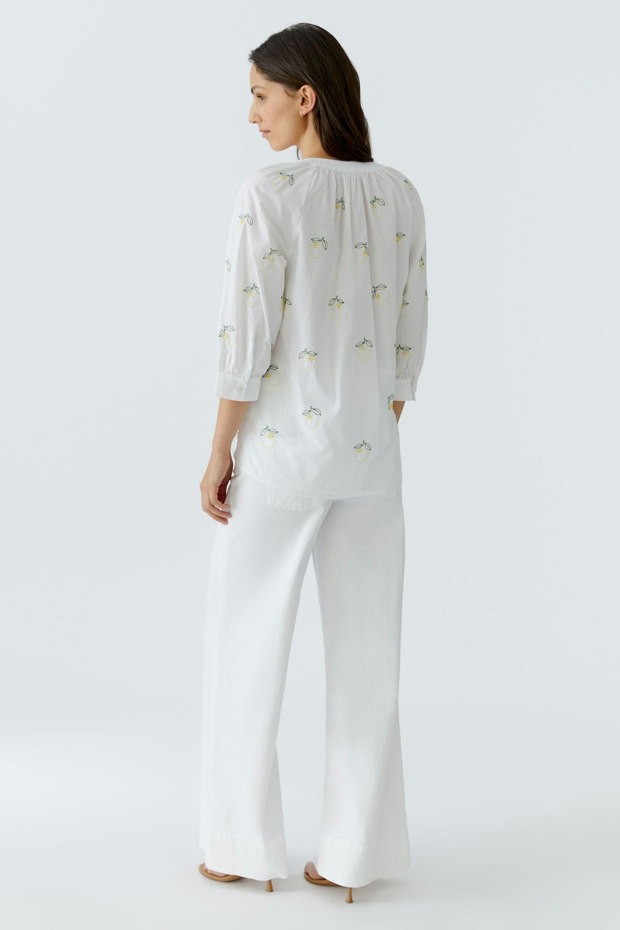 Oui - witte bloes v-hals (97583)