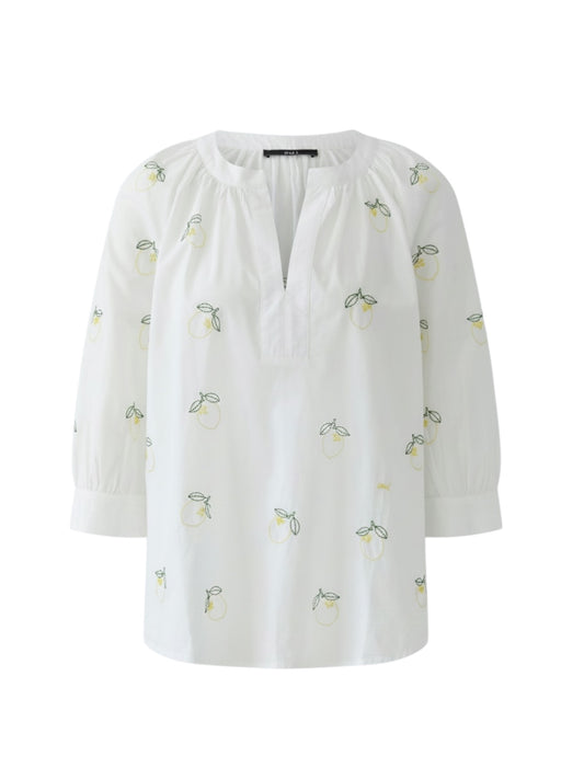 Oui - witte bloes v-hals (97583)