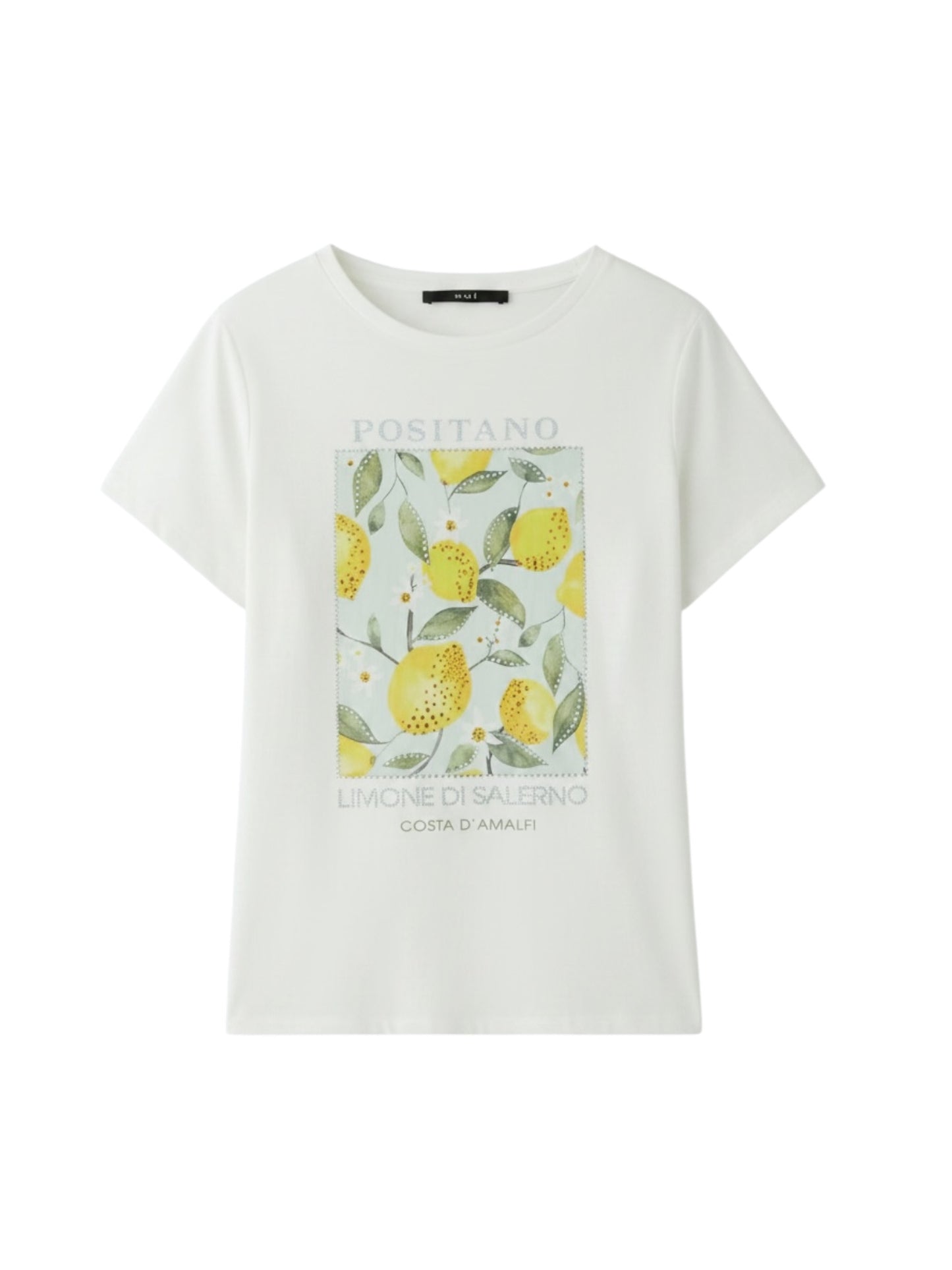 Oui - witte t-shirt met citroenprint (97200)
