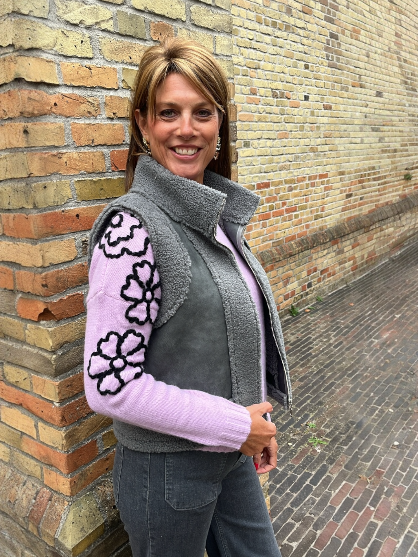 Mouwloze vest grijs Senso - S1986VT-R/OZANNE