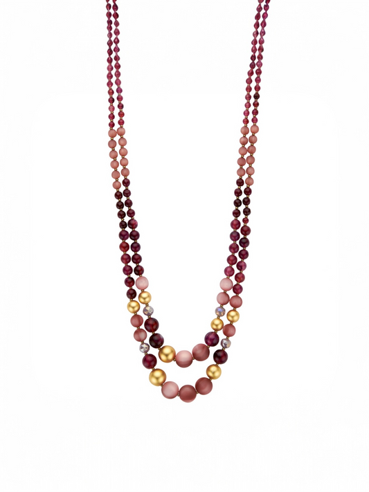 Les Cordes - PAN87lang ketting aubergine