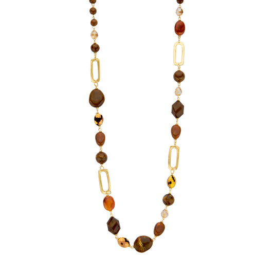 Les Cordes - PAN86 ketting bruin