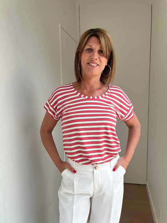 T-shirt met strepen HERMIEN - Xandres