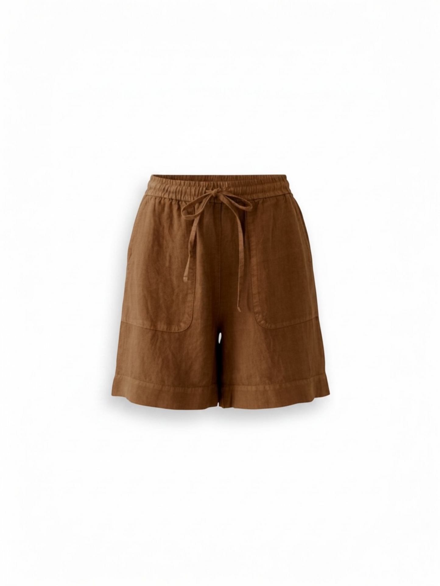 Oui - bruine linnen short (97219)