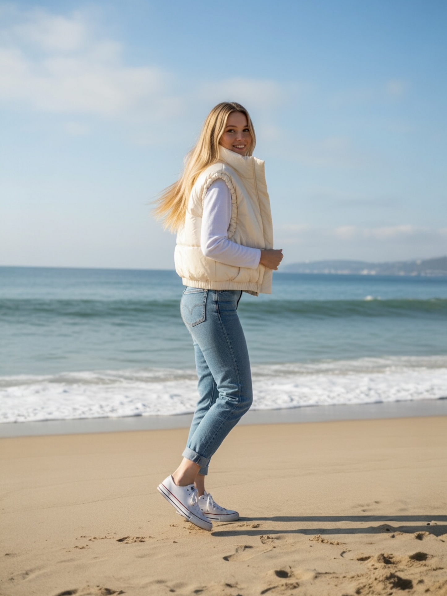 Dou Doun - bodywarmer GALAXY - cream