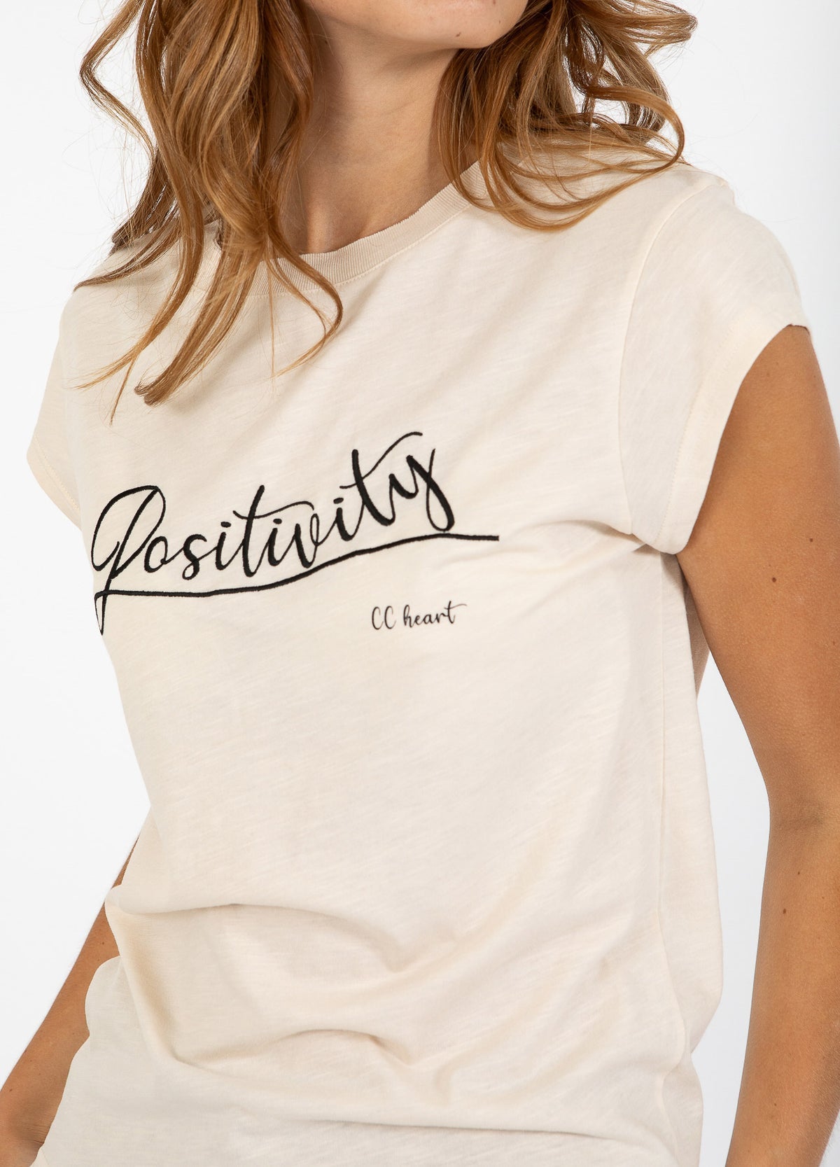 T-shirt CCH1170 positivity creme - CC HEART