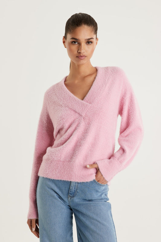 Roze pull FERA v-hals - Senso(S9963)