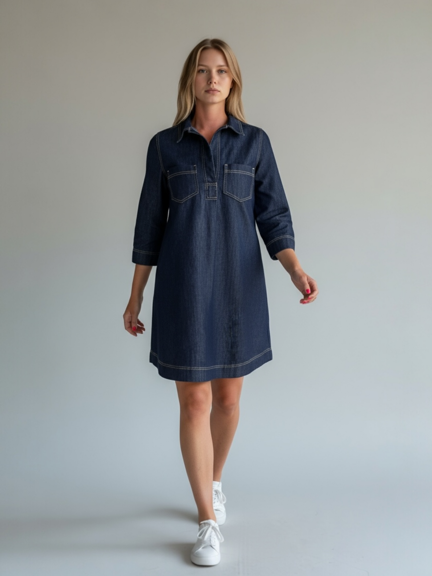 Senso - donkerblauw jeanskleedje VEGAS S1970