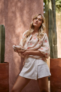 Bloes TINA broderie/sand - Nukus