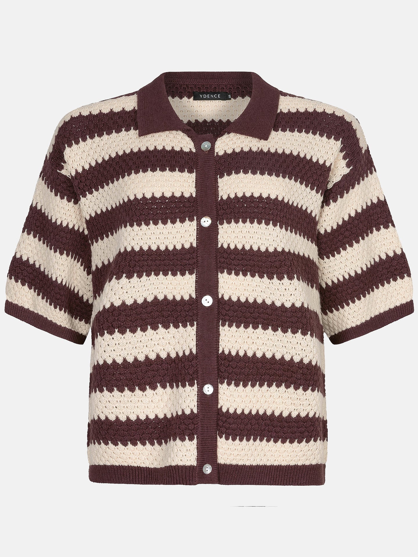 Ydence | knitted top JANOUK | BROWN/ECRU
