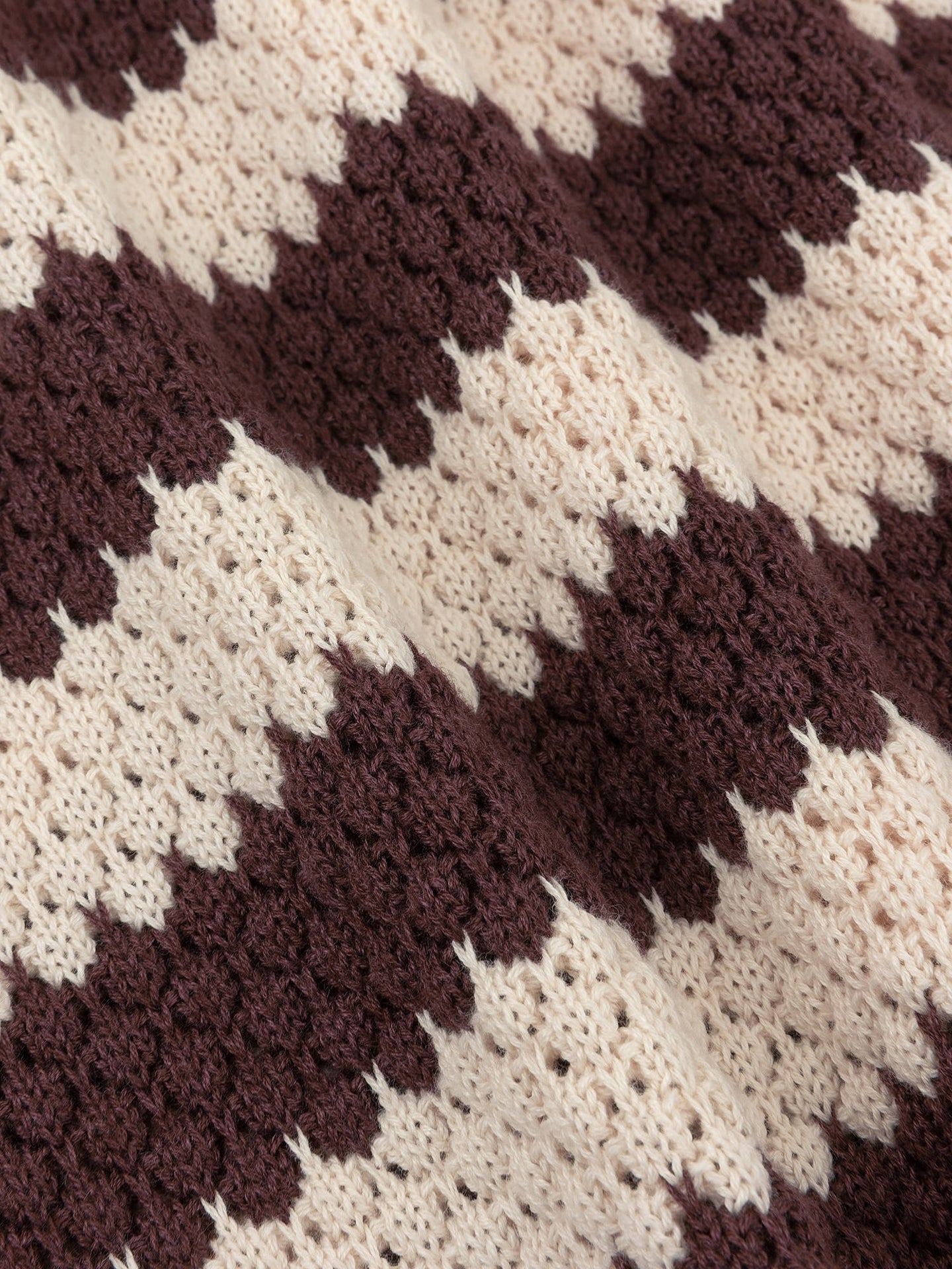 Ydence | knitted top JANOUK | BROWN/ECRU