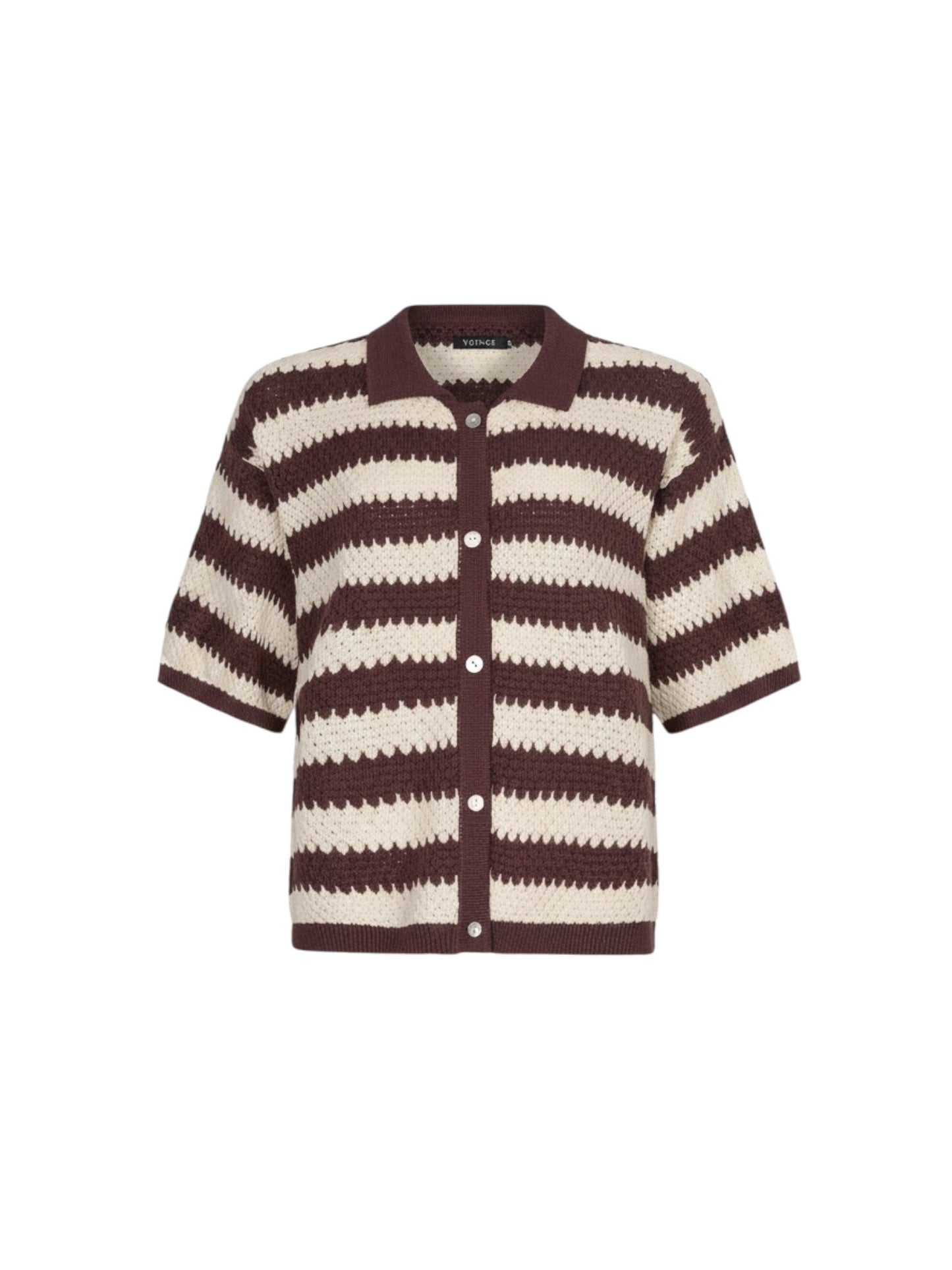 Ydence | knitted top JANOUK | BROWN/ECRU