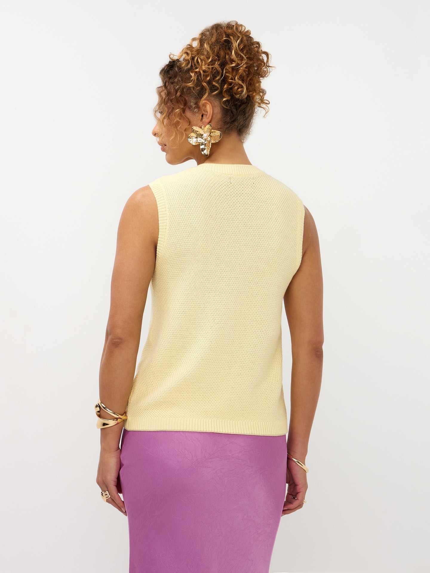 Ydence| knitted top MONA | soft yellow