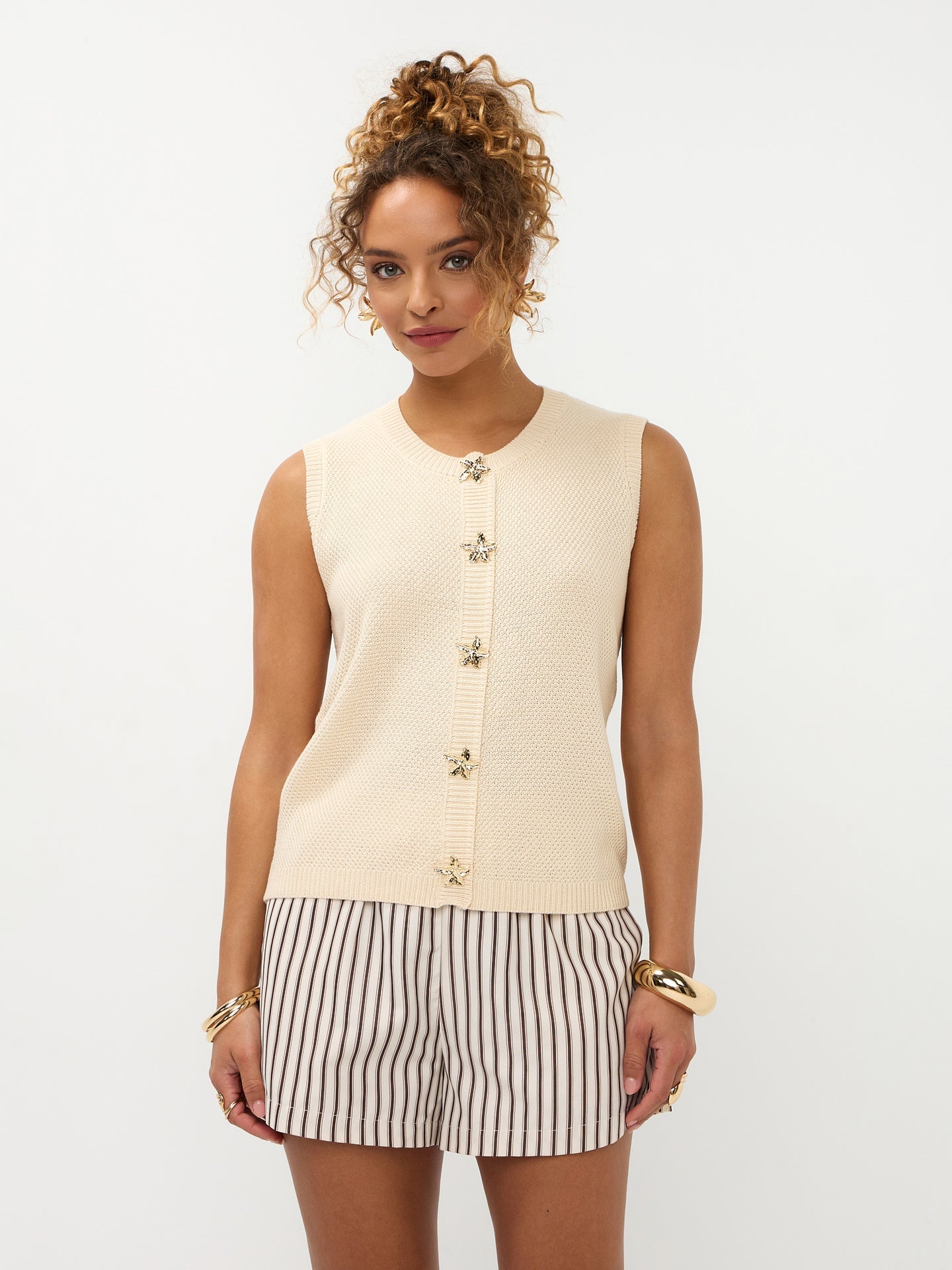 Ydence| knitted top MONA |  ecru