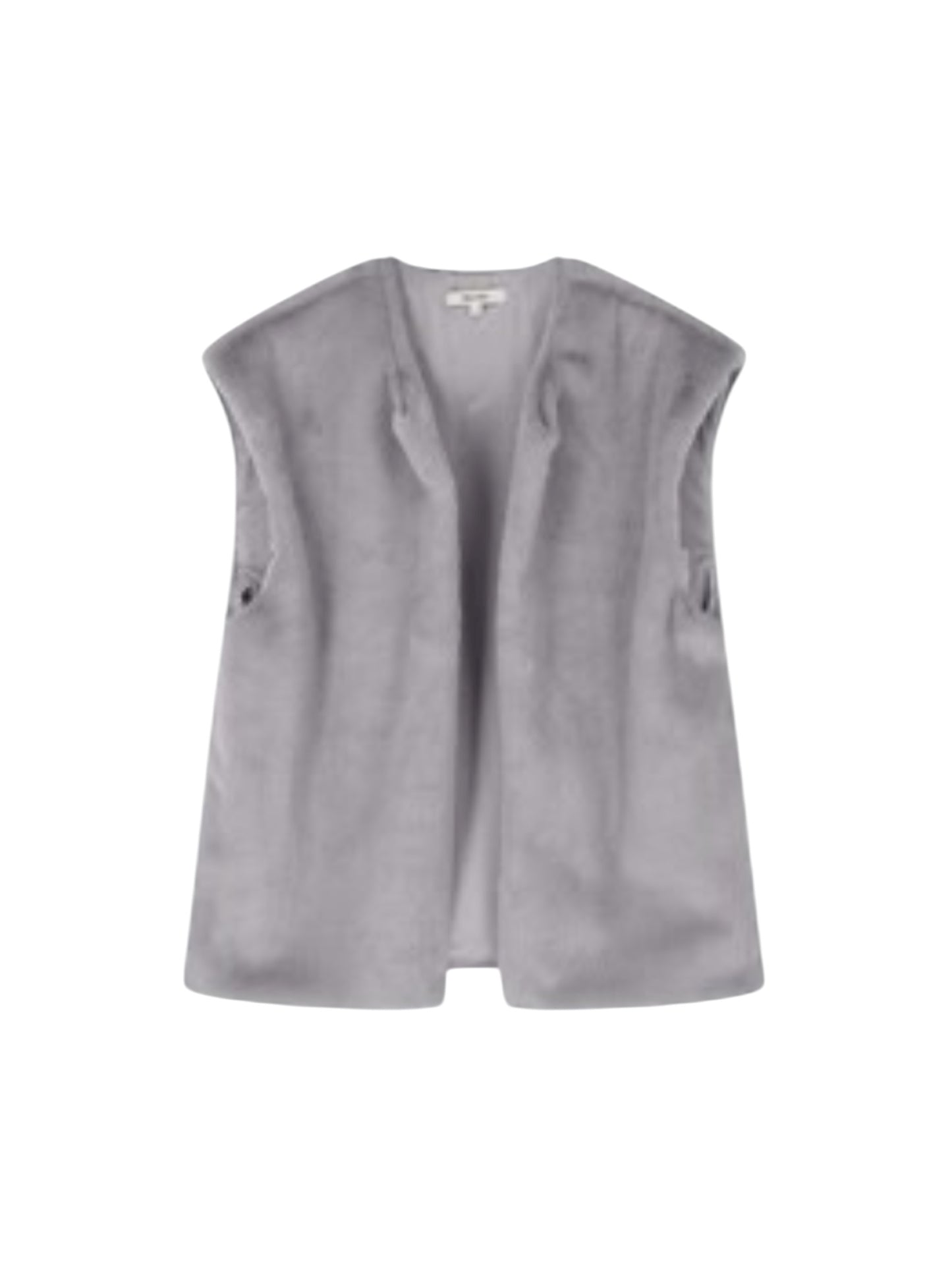 Blue Bay - fluffy bodywarmer FAITH grijs