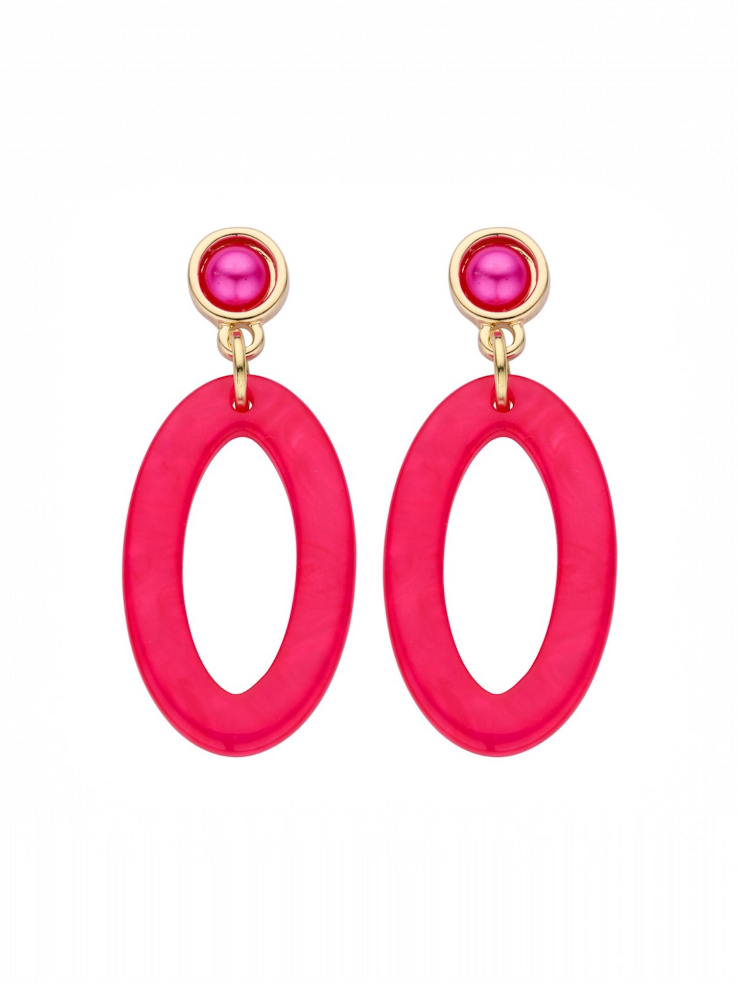Les Cordes - KARN oorbellen fuchsia