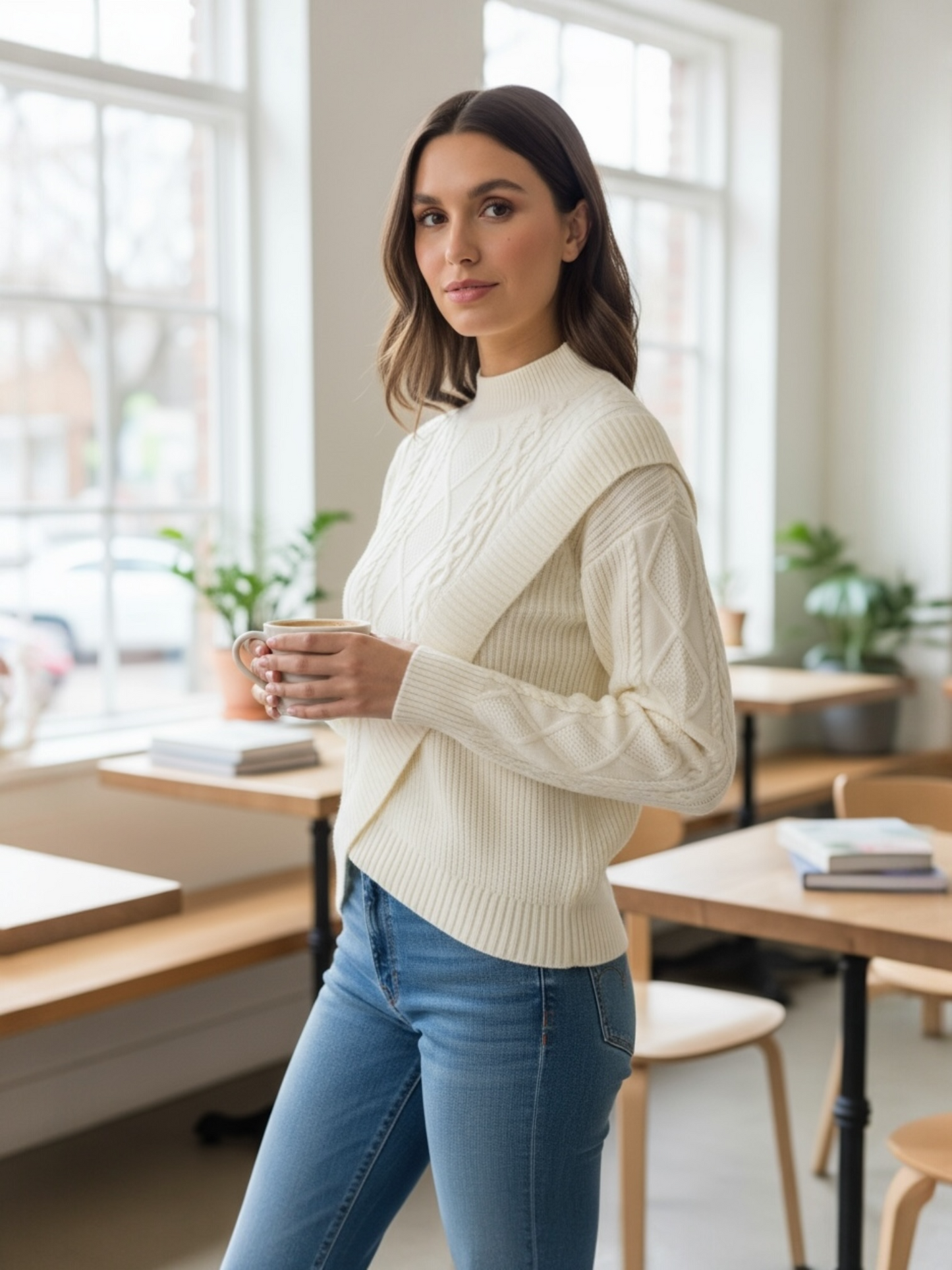 Pull offwhite Leo&Ugo ( FH704)